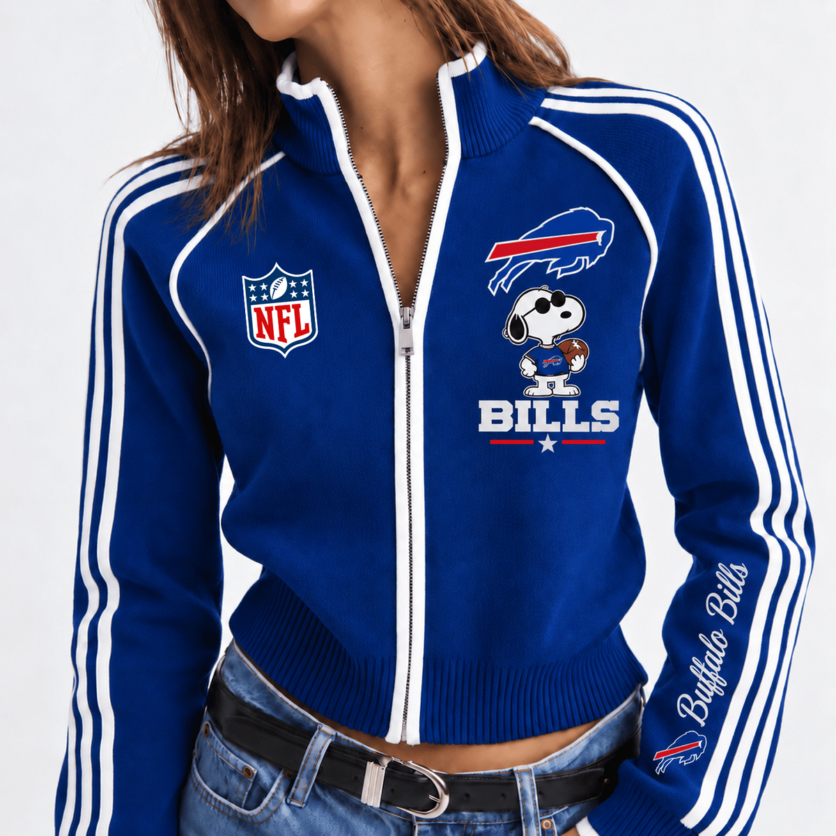 Premium NFL x BUF Sunday Spirit Cropped Track Jacket