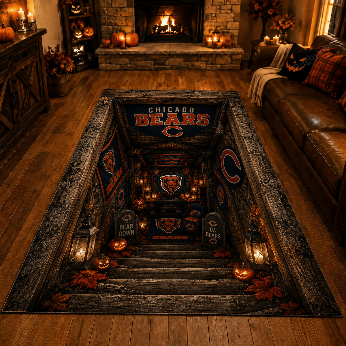 Premium NFL x CHI Halloween Rug