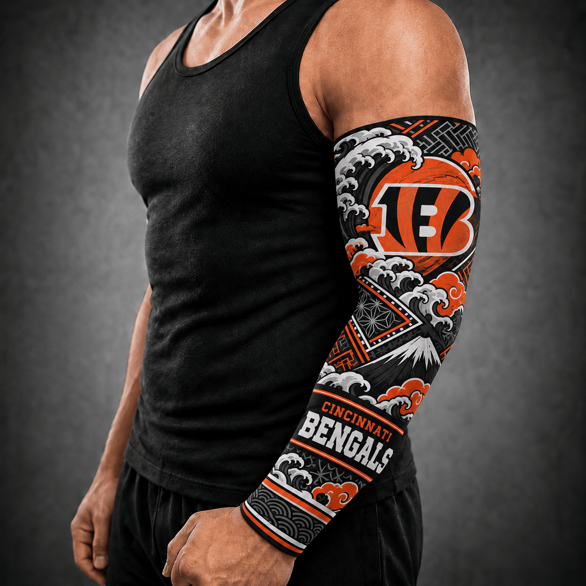 Premium NFL x CIN Japan Personalized Name Arm Sleeve