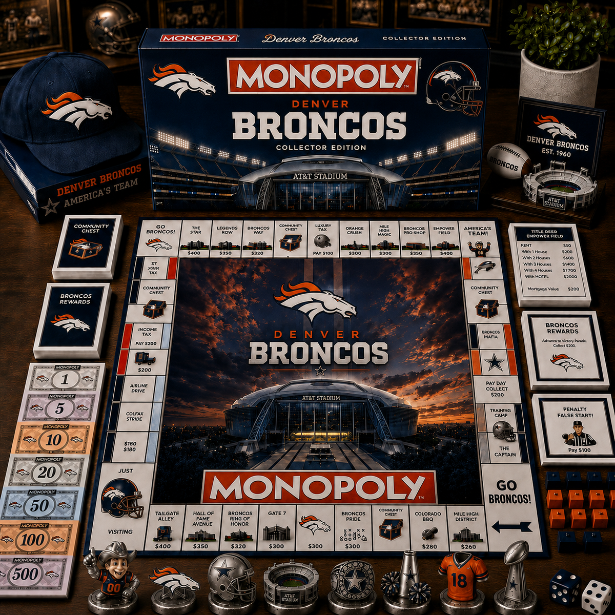Premium NFL x DEN Monopoly Collector’s Edition Board Game