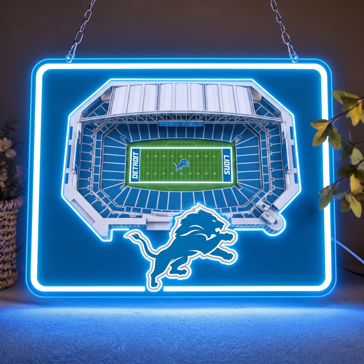 Premium NFL x DET LED Neon Sign