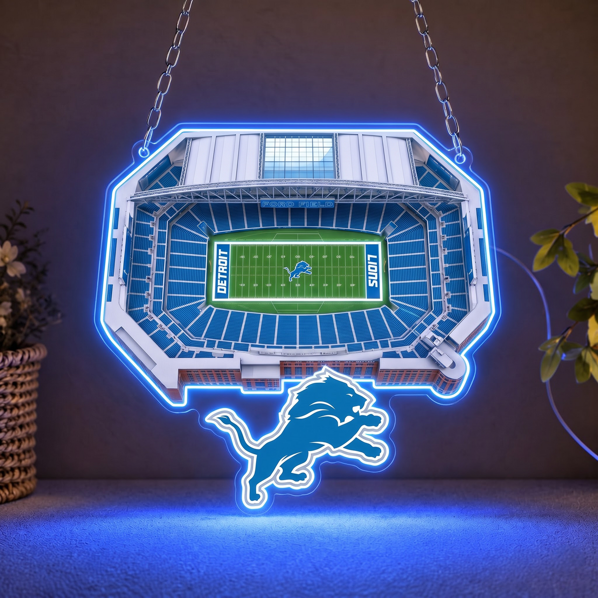 Premium NFL x DET Stadium LED Neon Sign