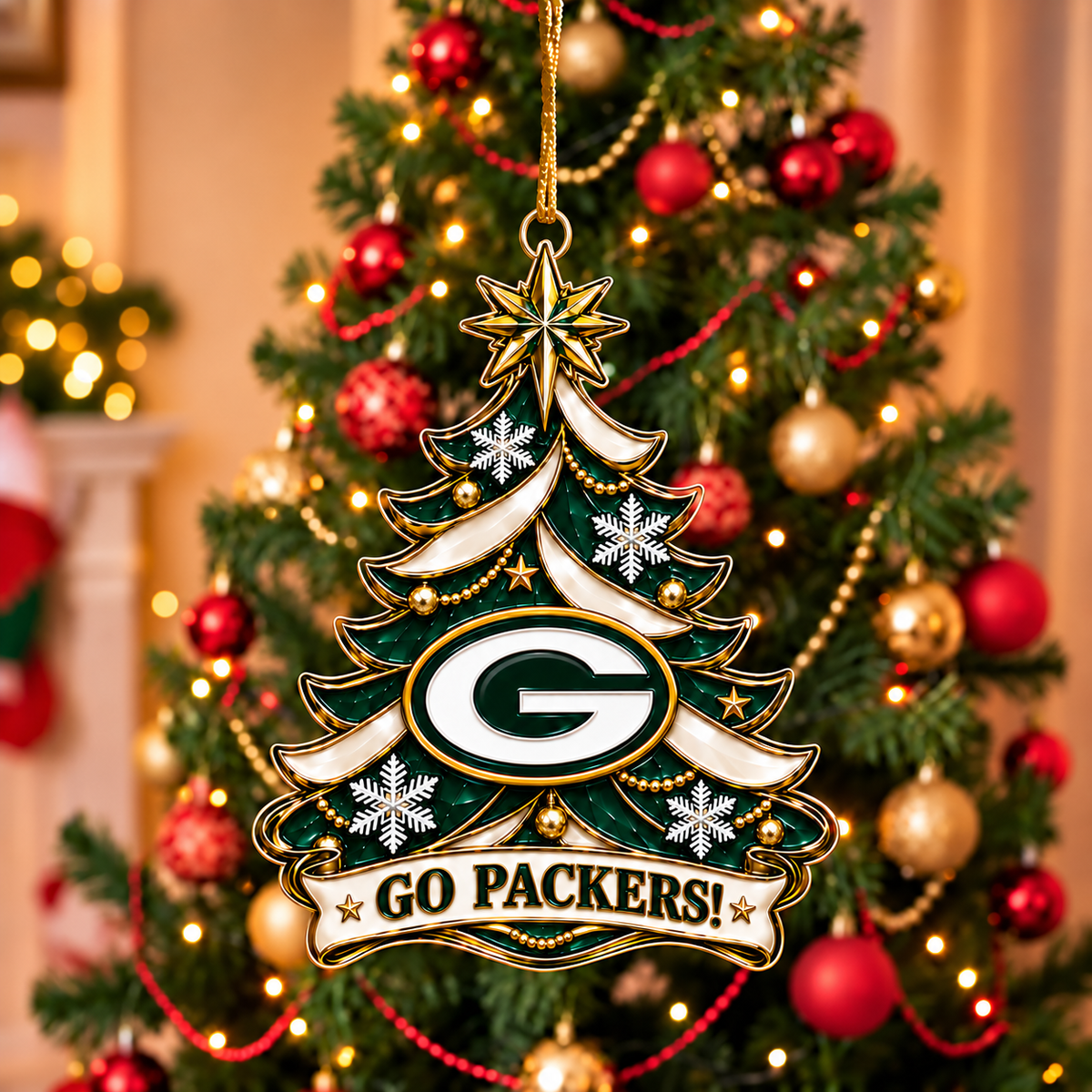 Premium NFL x GB Christmas Tree Ornament
