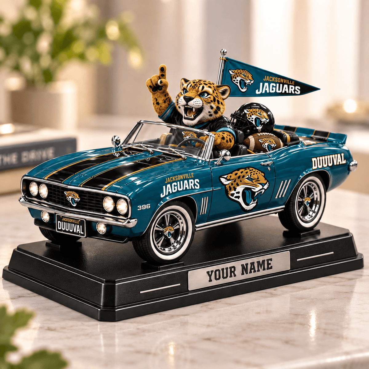 Premium NFL x JAX Car Personalized Name Acrylic Block Plaque