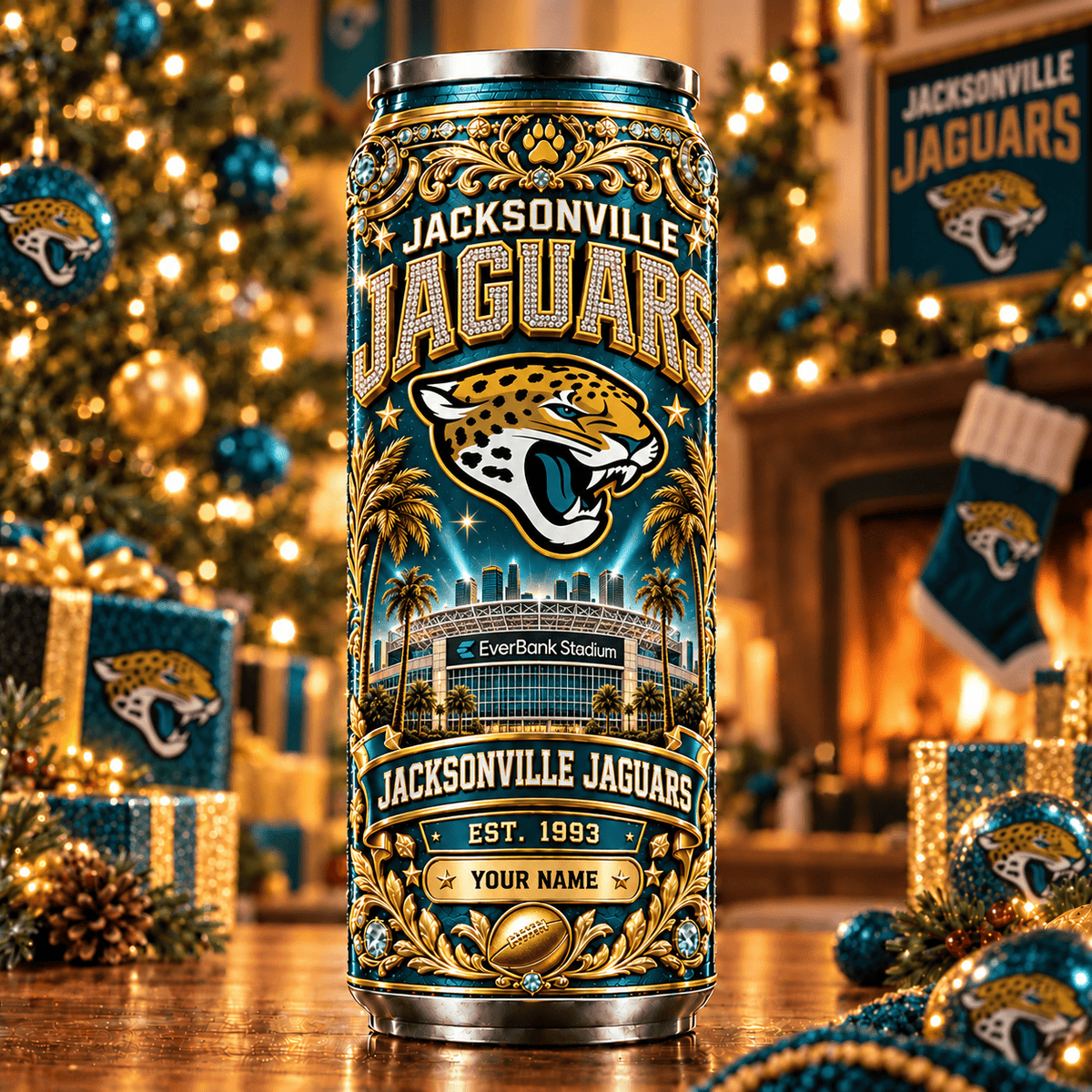 Premium NFL x JAX Personalized Name Can Tumbler