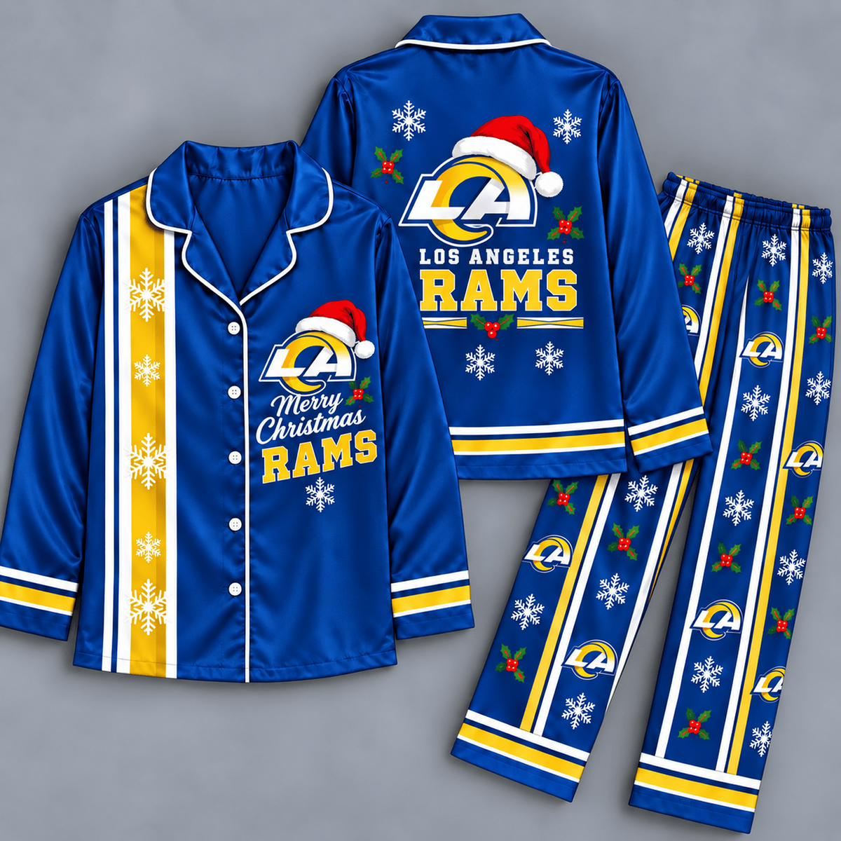 Premium NFL x LAR Merry Matchday Christmas Pajama Set