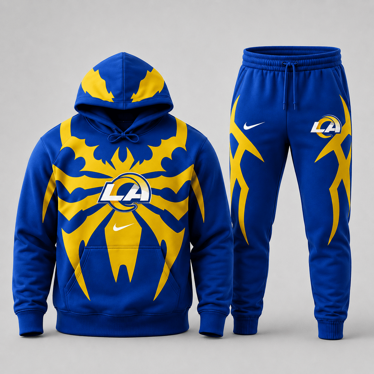 Premium NFL x LAR Spider Web Graphic Hoodie & Jogger Pants Set
