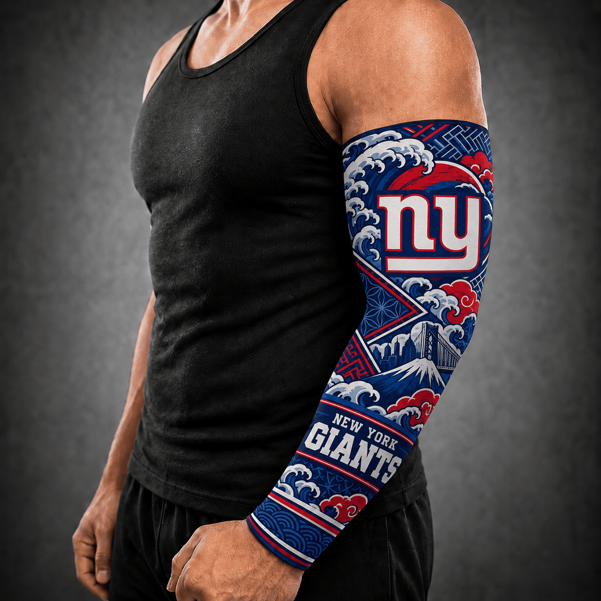 Premium NFL x NYG Japan Personalized Name Arm Sleeve