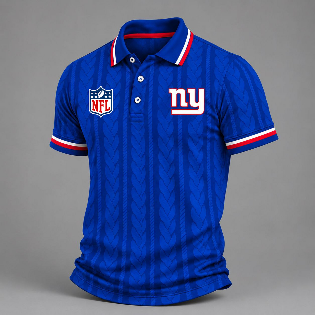 Premium NFL x NYG Retro Football Fan Short Sleeve Apparel Polo Shirt
