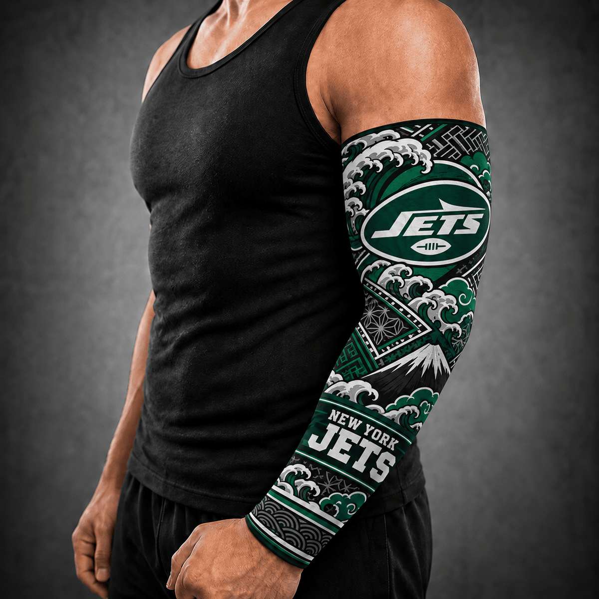 Premium NFL x NYJ Japan Personalized Name Arm Sleeve