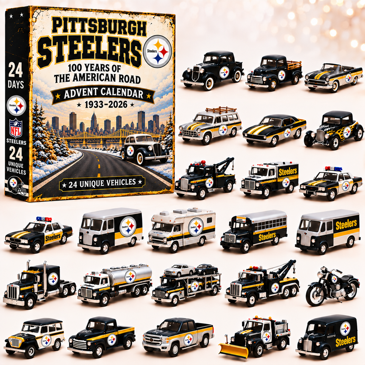 Premium NFL x PIT 24 Unique Vehicles Advent Calendar