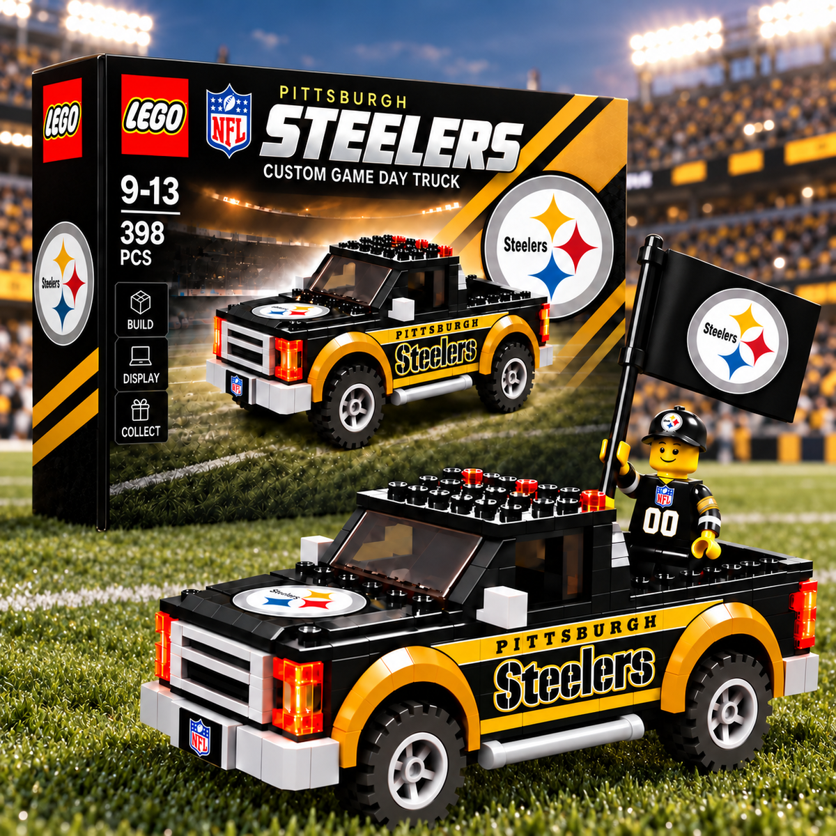Premium NFL x PIT Game Day Building Blocks Truck Toy Set