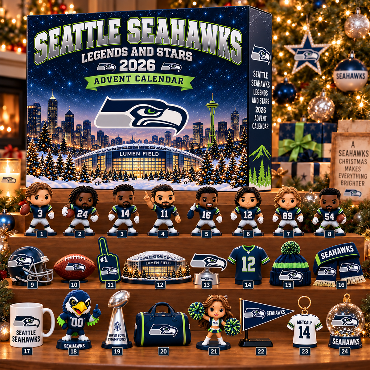 Premium NFL x SEA Christmas Stadium Advent Calendar