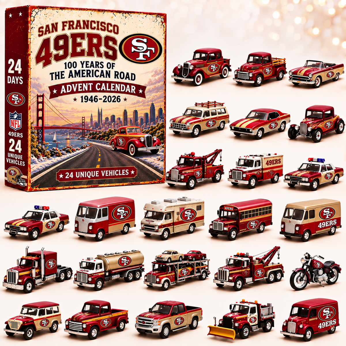 Premium NFL x SF 24 Unique Vehicles Advent Calendar