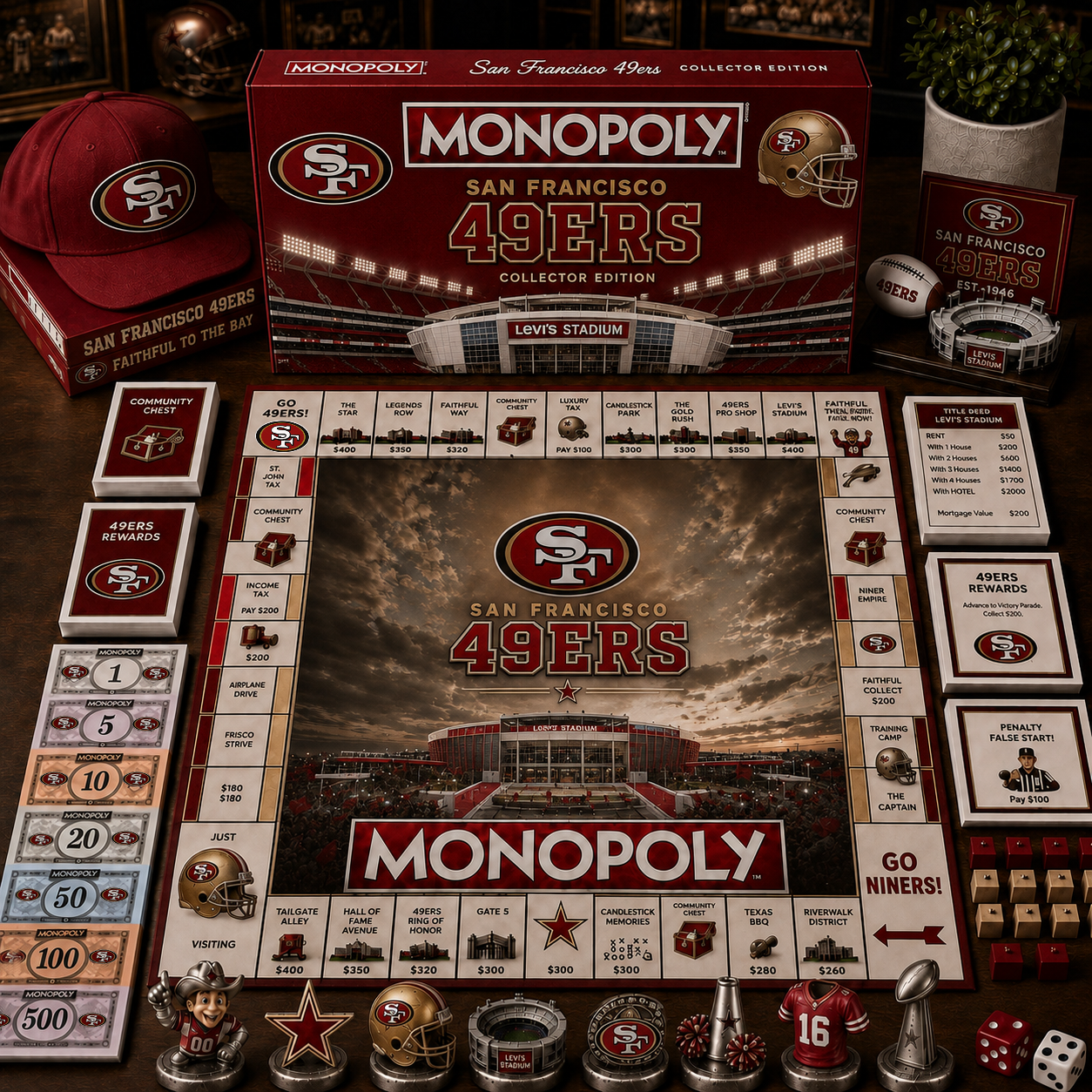 Premium NFL x SF Monopoly Collector’s Edition Board Game