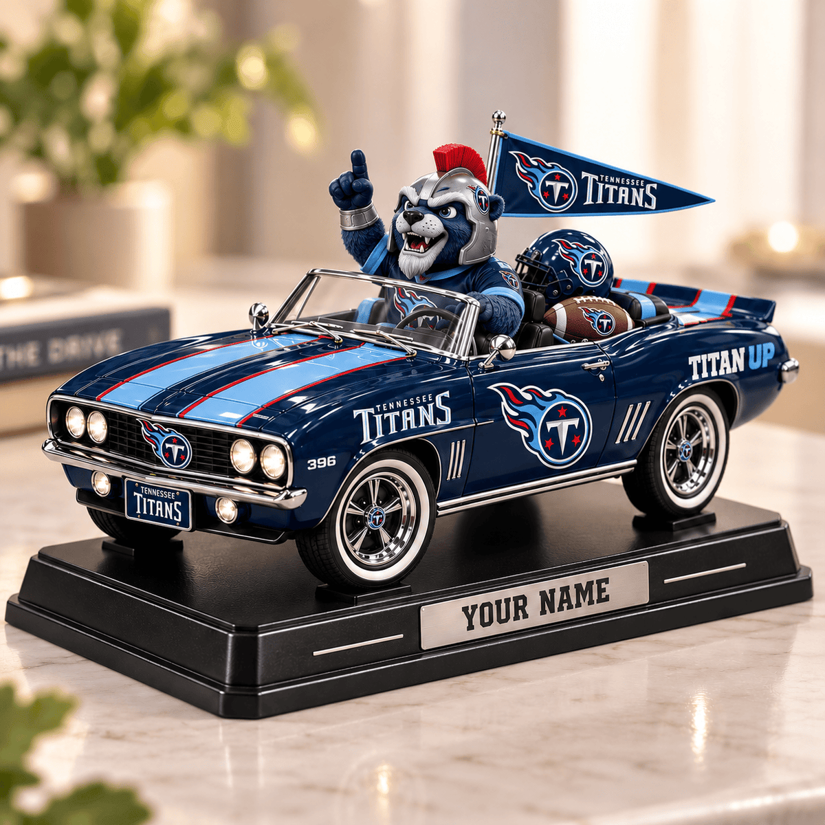 Premium NFL x TEN Car Personalized Name Acrylic Block Plaque