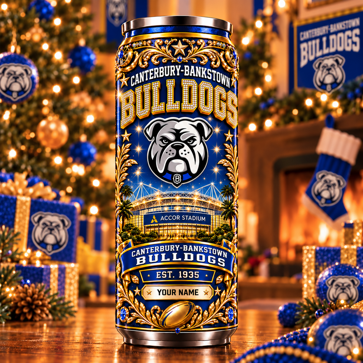 Premium NRL x CBB Personalized Name Can Tumbler