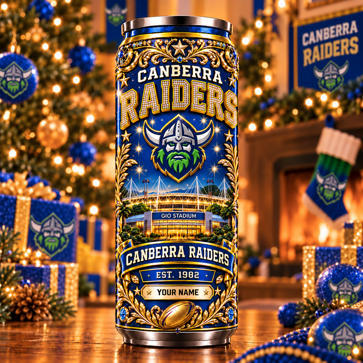 Premium NRL x CR Personalized Name Can Tumbler