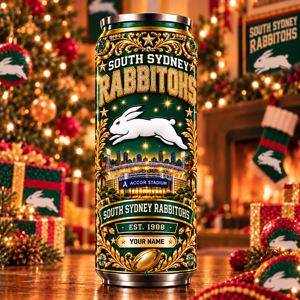 Premium NRL x SSR Personalized Name Can Tumbler