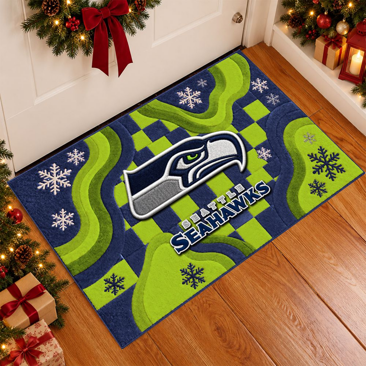 SEA x NFL Christmas Doormat