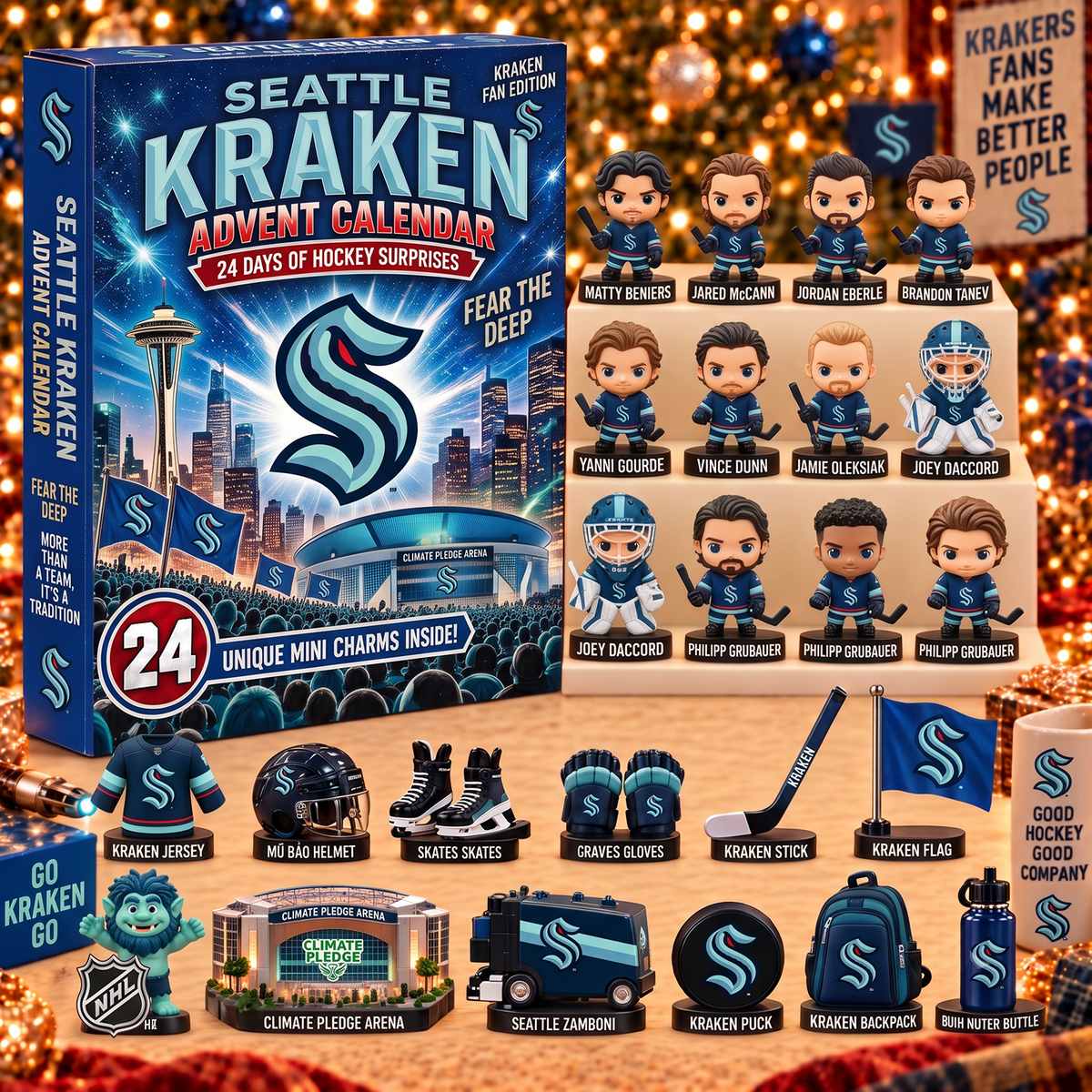 SEA x NHL Game Day Premium Personalized 24 Days Of Advent Calendar