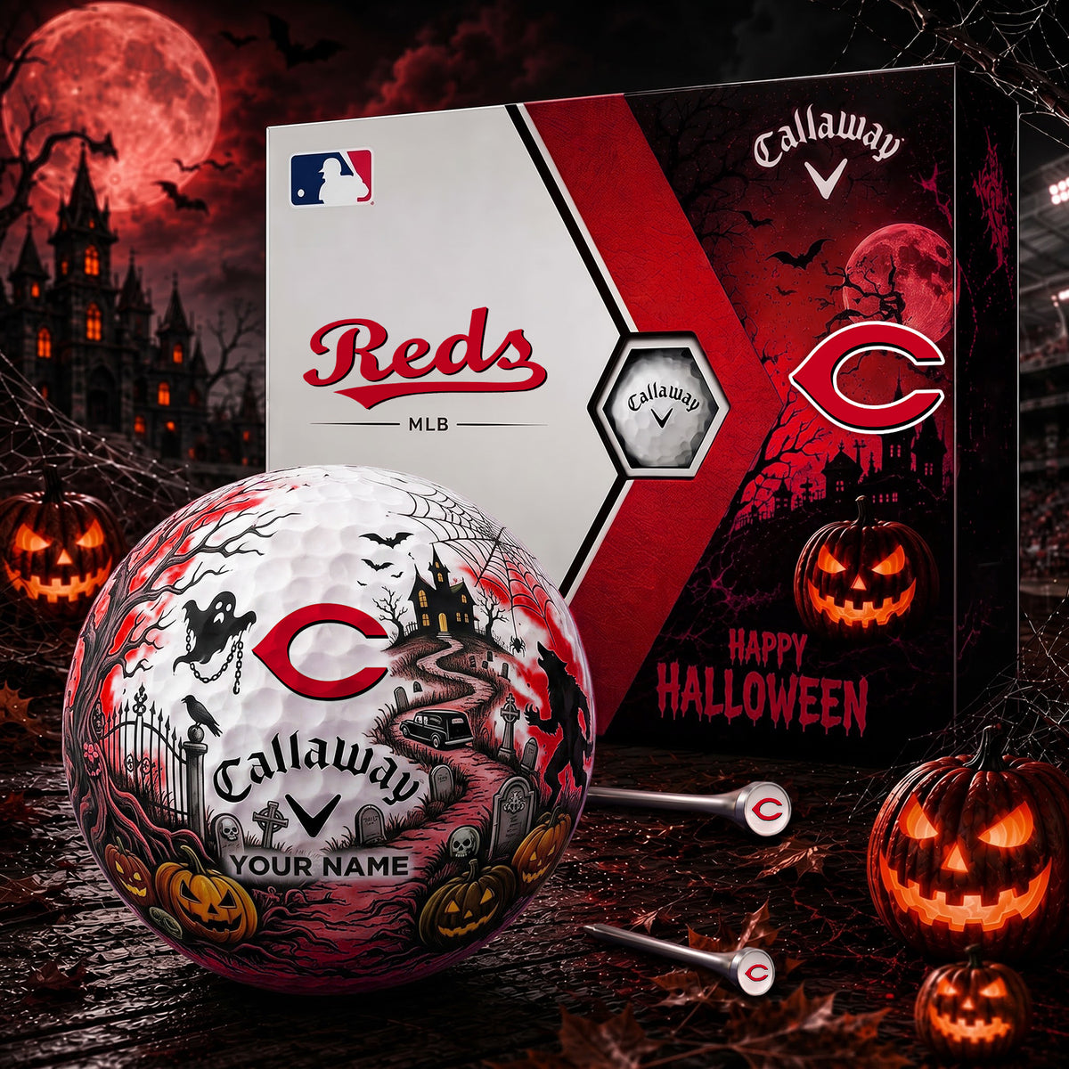 SIGNATURE MLB X CIN EXCLUSIVE PERSONALIZED HALLOWEEN HAUNTED GOLF BALL – LIMITED EDITION