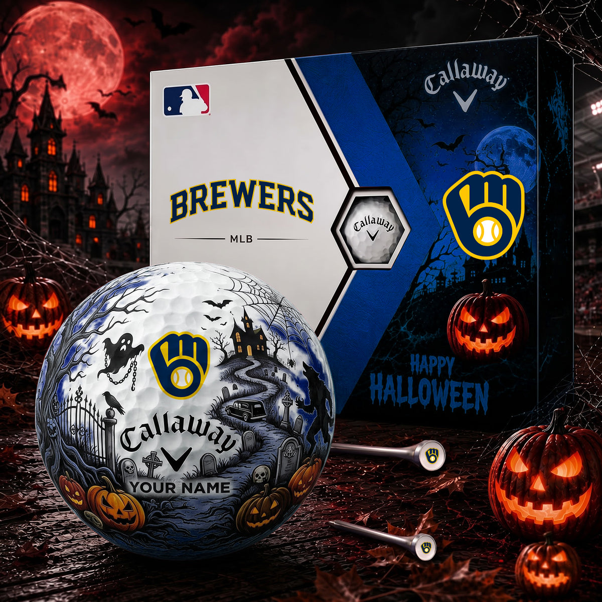 SIGNATURE MLB X MB EXCLUSIVE PERSONALIZED HALLOWEEN HAUNTED GOLF BALL – LIMITED EDITION