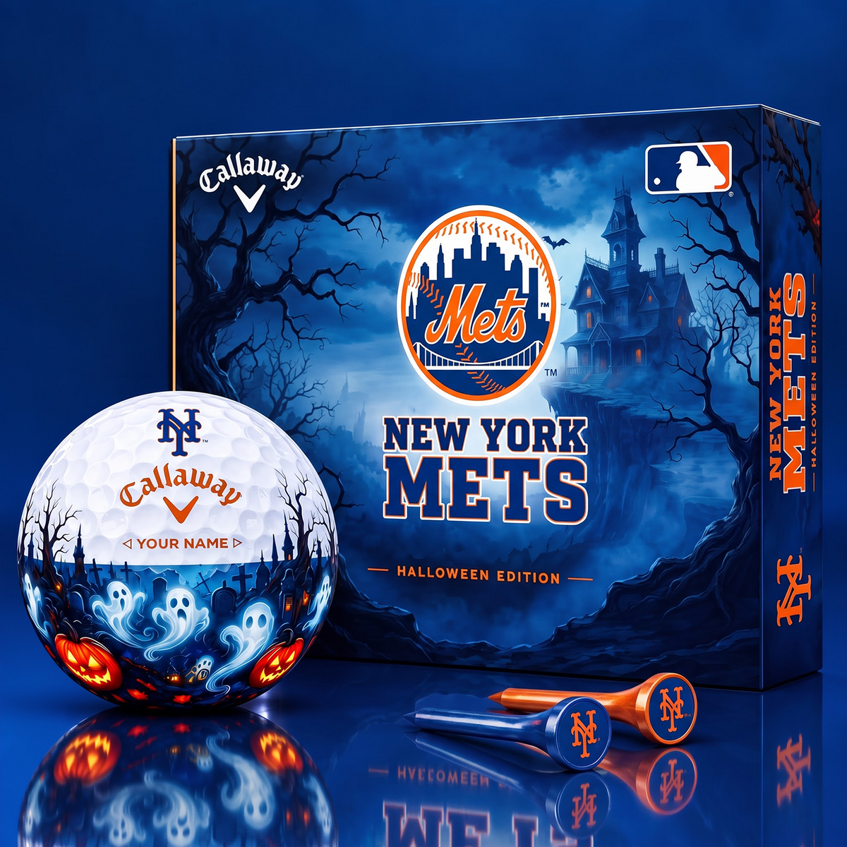 SIGNATURE MLB X NYM DELUXE PERSONALIZED HALLOWEEN HORROR FAIRWAY V6 GOLF BALL COLLECTION