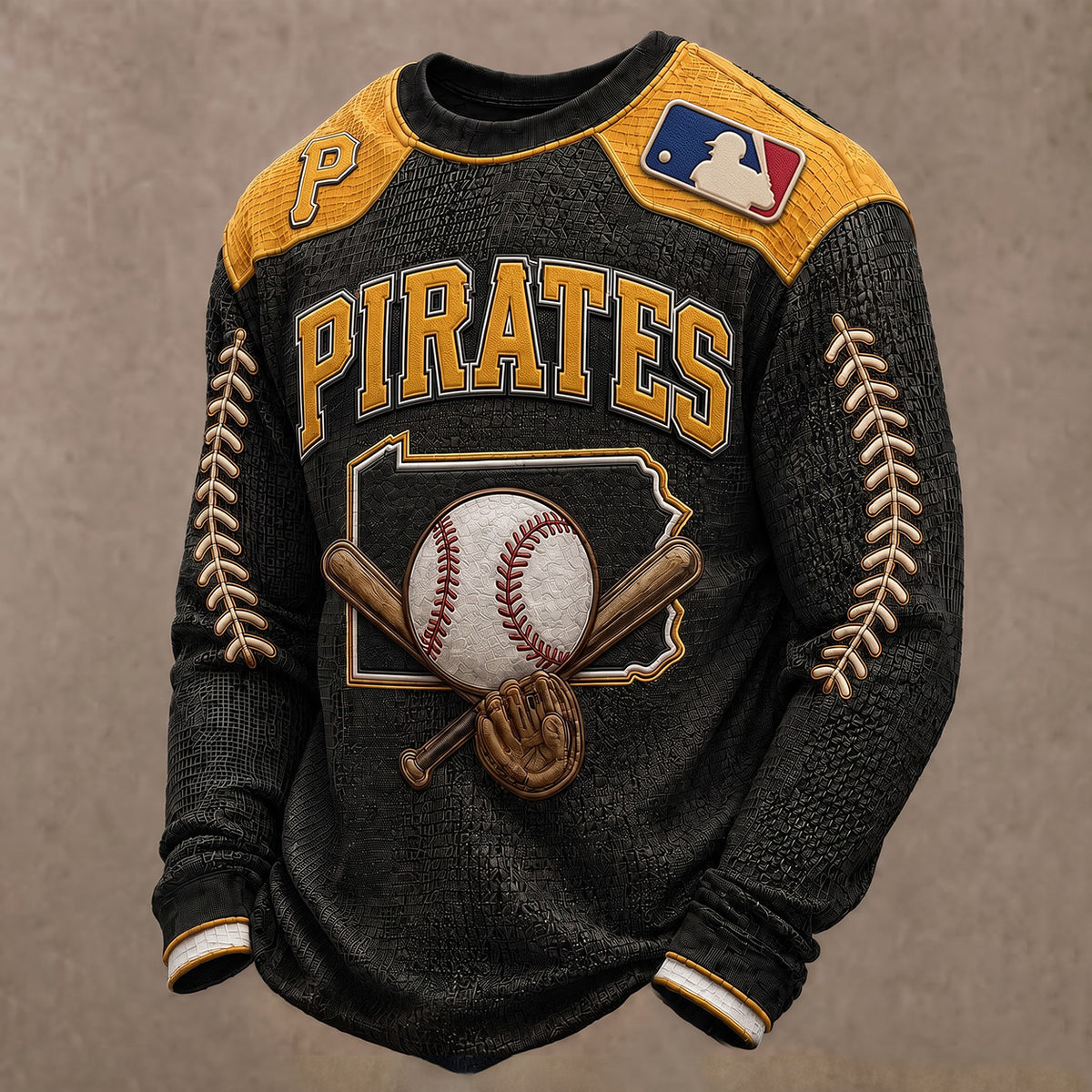 SIGNATURE MLB X PIT EXCLUSIVE Heritage Waffle Long Sleeve Shirt Limited Edition