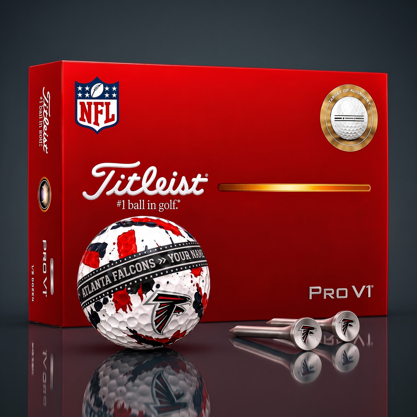 SIGNATURE NFL X AF DELUXE PERSONALIZED GOLF BALL SET LIMITED EDITION