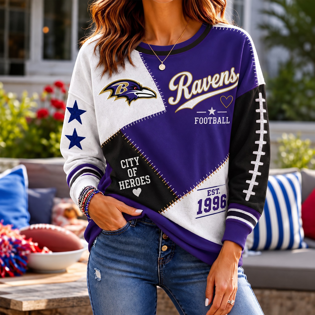 SIGNATURE NFL X BR EXCLUSIVE Women's Football Casual Sweatshirt LIMITED EDITION