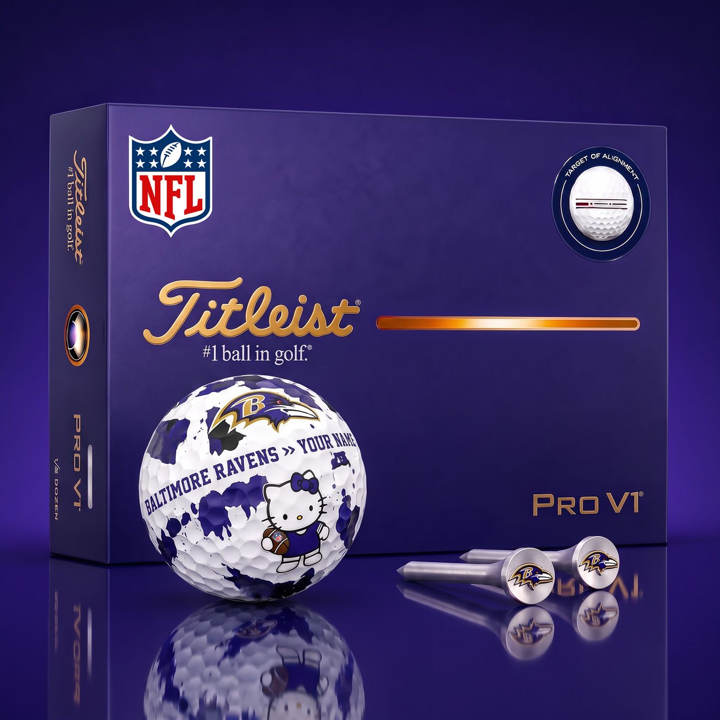 SIGNATURE NFL X BR HELLO KITTY 50TH ANNIVERSARY ELITE GOLF BALL SET – LIMITED EDITION
