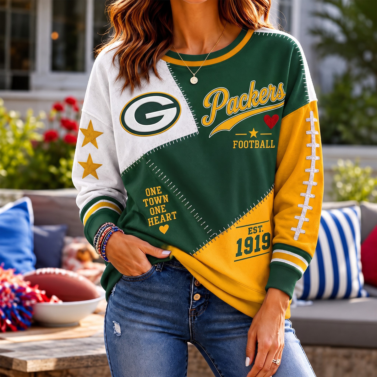 SIGNATURE NFL X GBP EXCLUSIVE Women's Football Casual Sweatshirt LIMITED EDITION