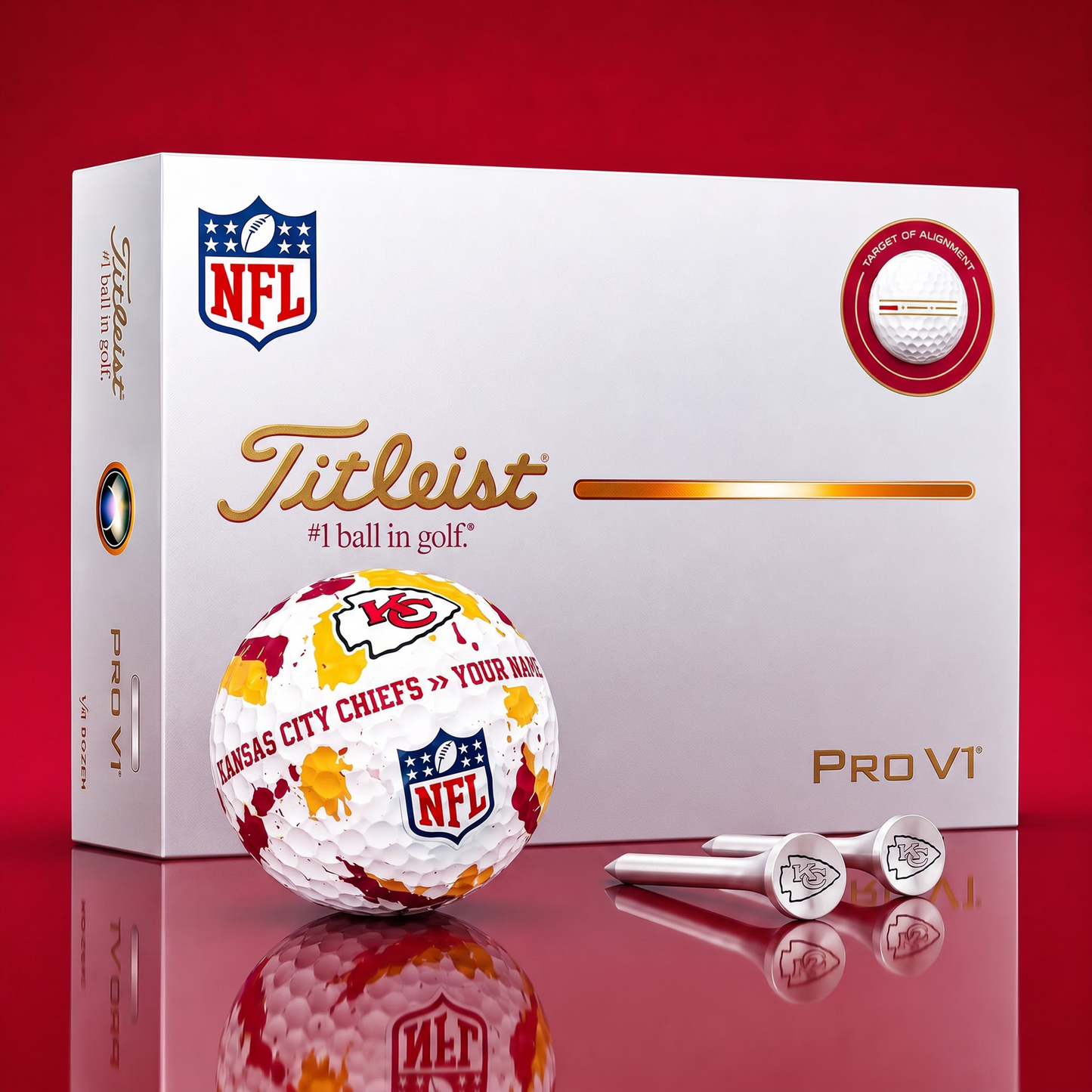 SIGNATURE NFL X KCC DELUXE PERSONALIZED GOLF BALL SET LIMITED EDITION V2
