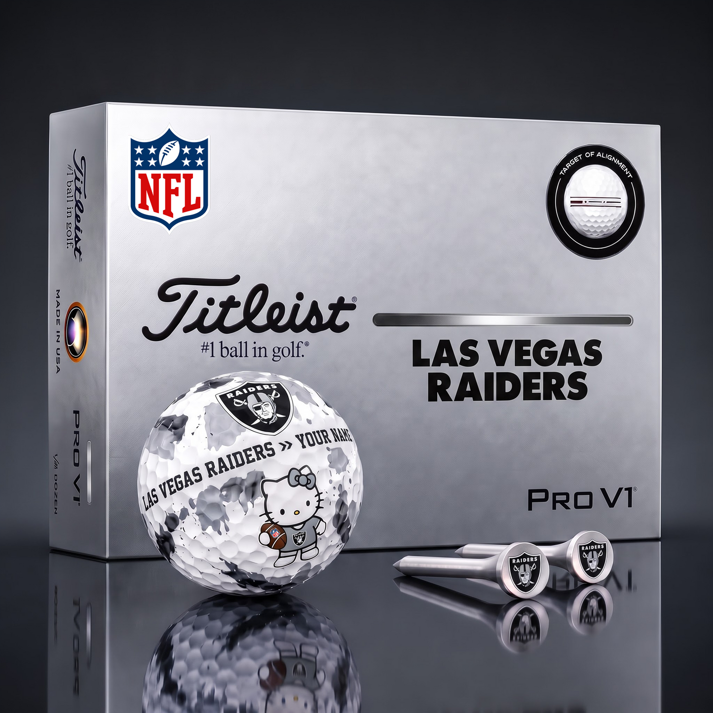 SIGNATURE NFL X LVR HELLO KITTY 50TH ANNIVERSARY ELITE GOLF BALL SET – LIMITED EDITION
