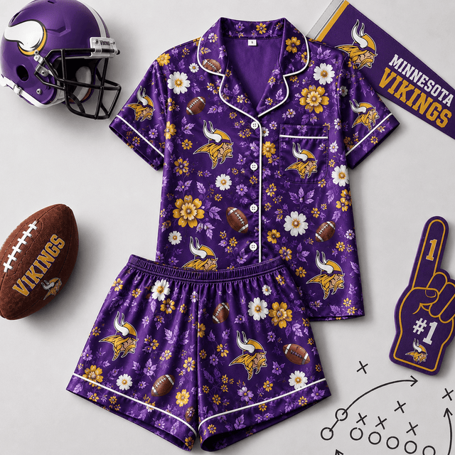 SIGNATURE NFL X MV EXCLUSIVE Blooming Game Day Pajamas Set