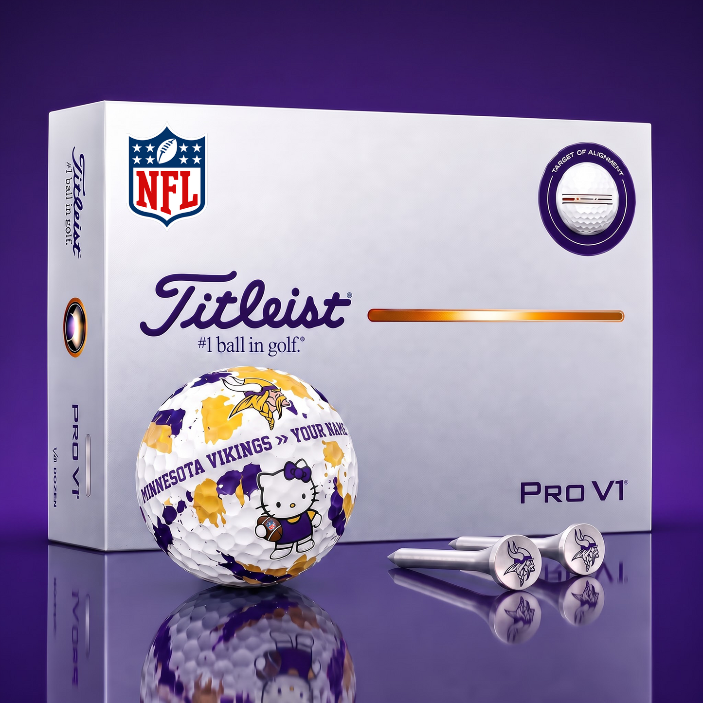 SIGNATURE NFL X MV HELLO KITTY 50TH ANNIVERSARY ELITE GOLF BALL SET – LIMITED EDITION