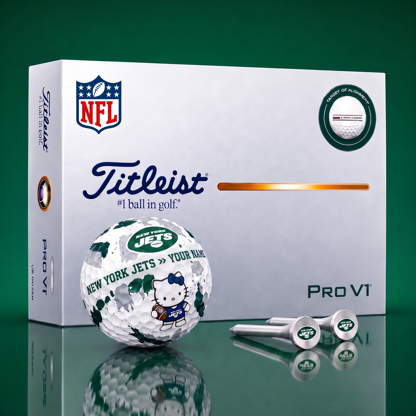 SIGNATURE NFL X NYJ HELLO KITTY 50TH ANNIVERSARY ELITE GOLF BALL SET – LIMITED EDITION