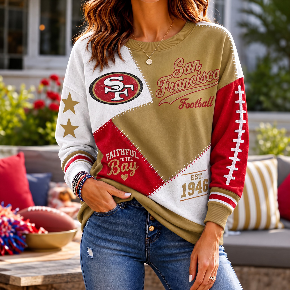 SIGNATURE NFL X SF EXCLUSIVE Women's Football Casual Sweatshirt LIMITED EDITION