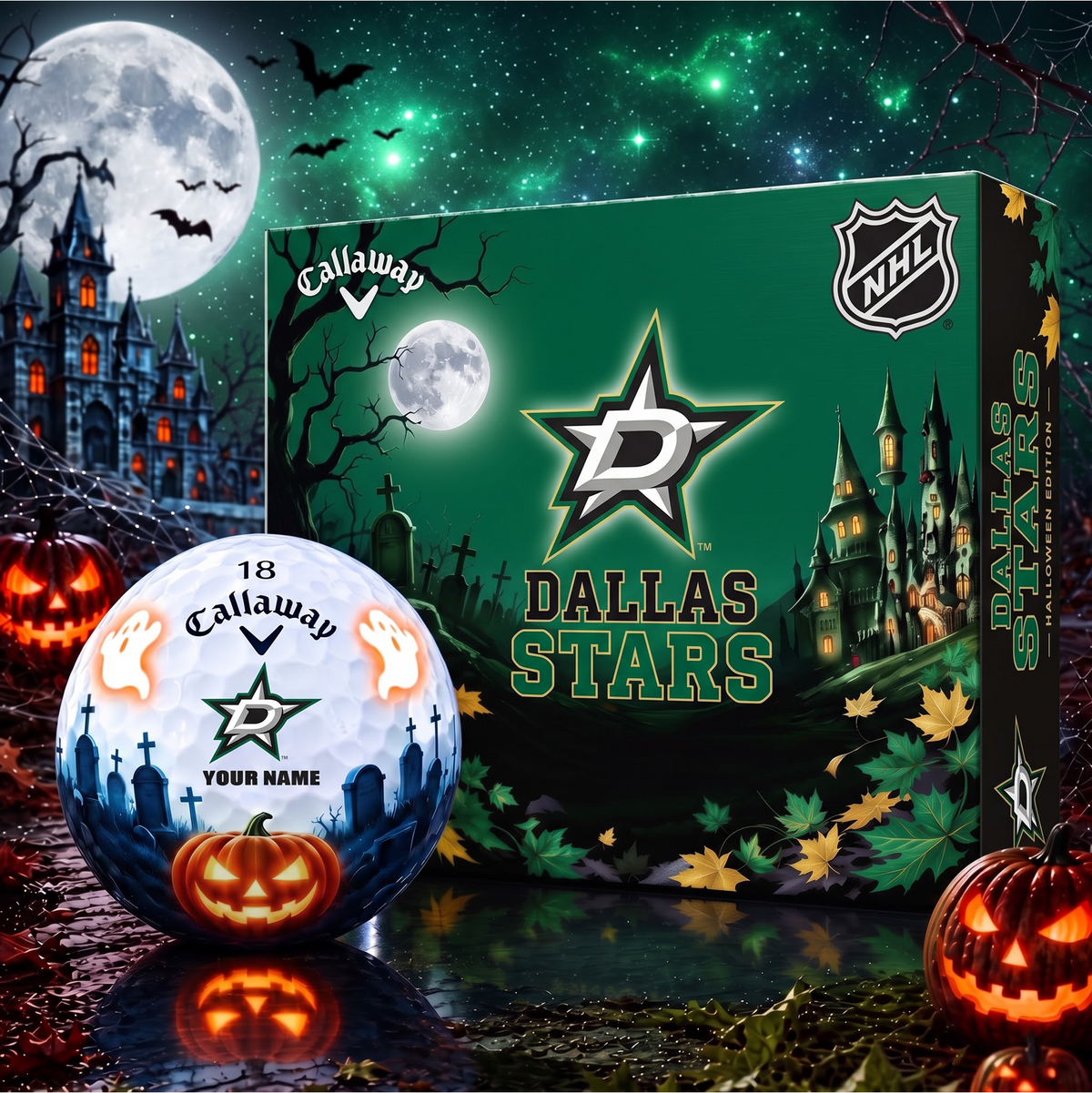 SIGNATURE NHL X DS DELUXE PERSONALIZED HALLOWEEN HORROR FAIRWAY SERIES V3 GOLF BALL COLLECTION