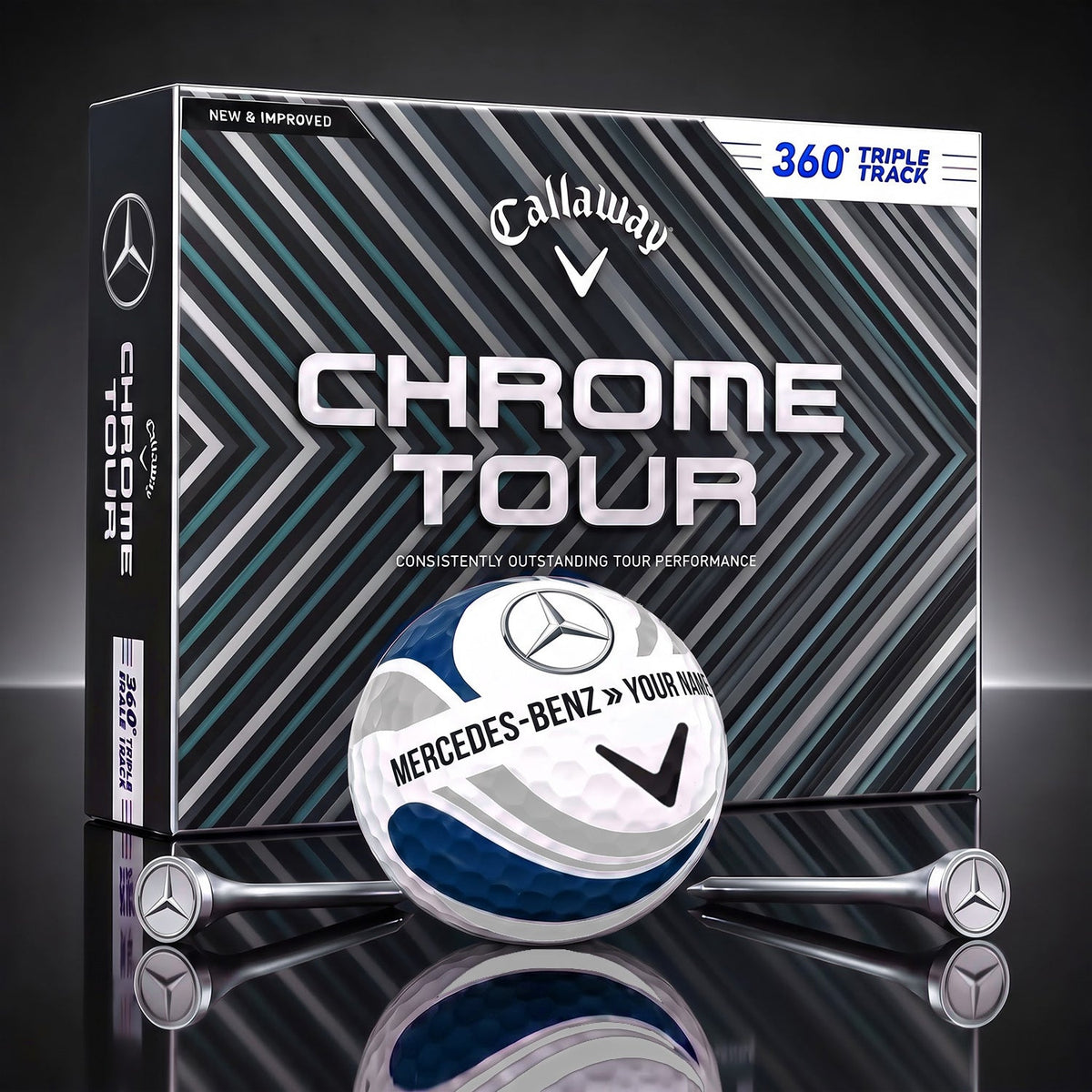 SIGNATURE MERC X MBENZ EXCLUSIVE PERSONALIZED GOLF BALL V3 LIMITED EDITION NDT NHM 050926