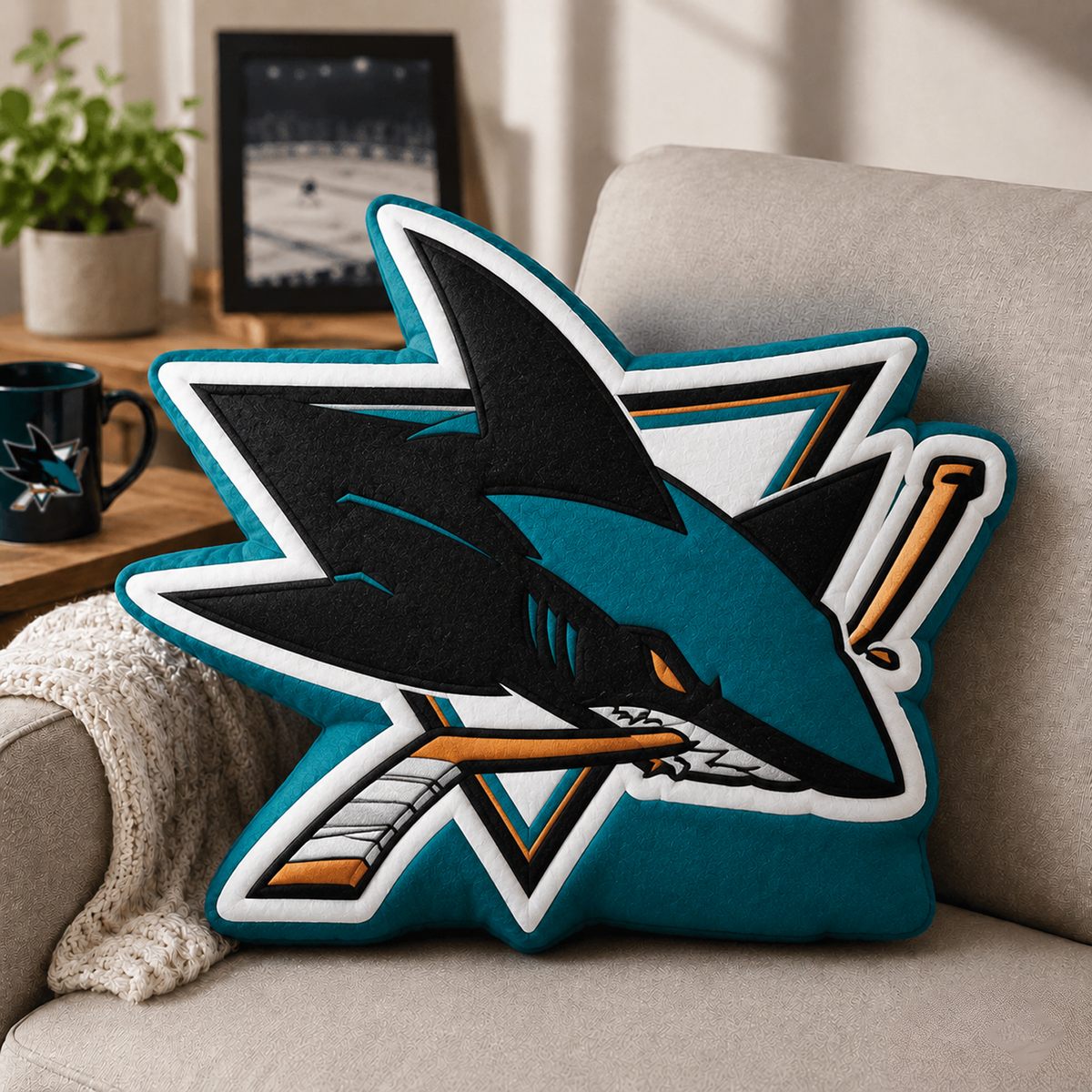SJS x NHL Premium Custom Shape Pillow Personalized