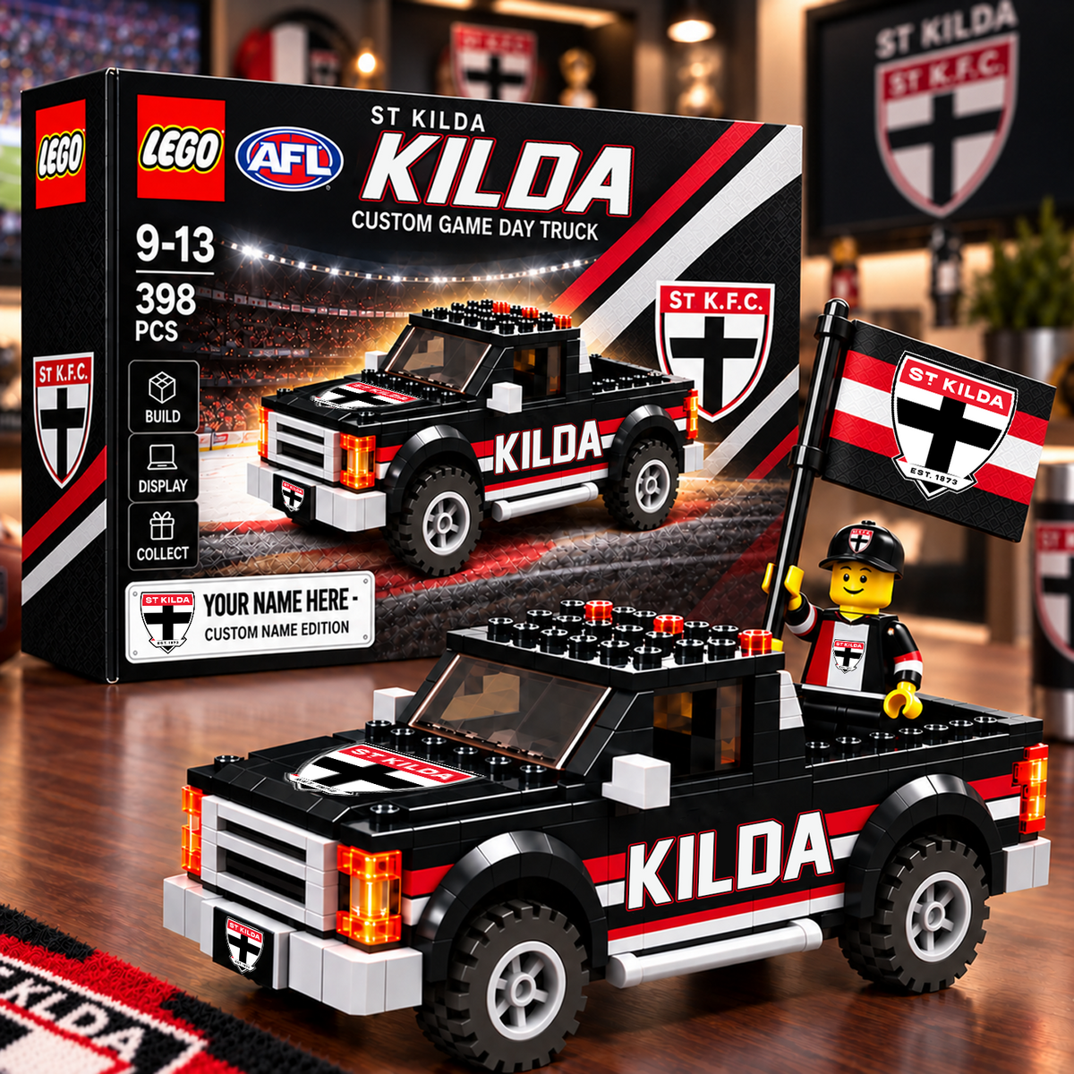 STK x AFL Building Blocks Truck Toy Set V2