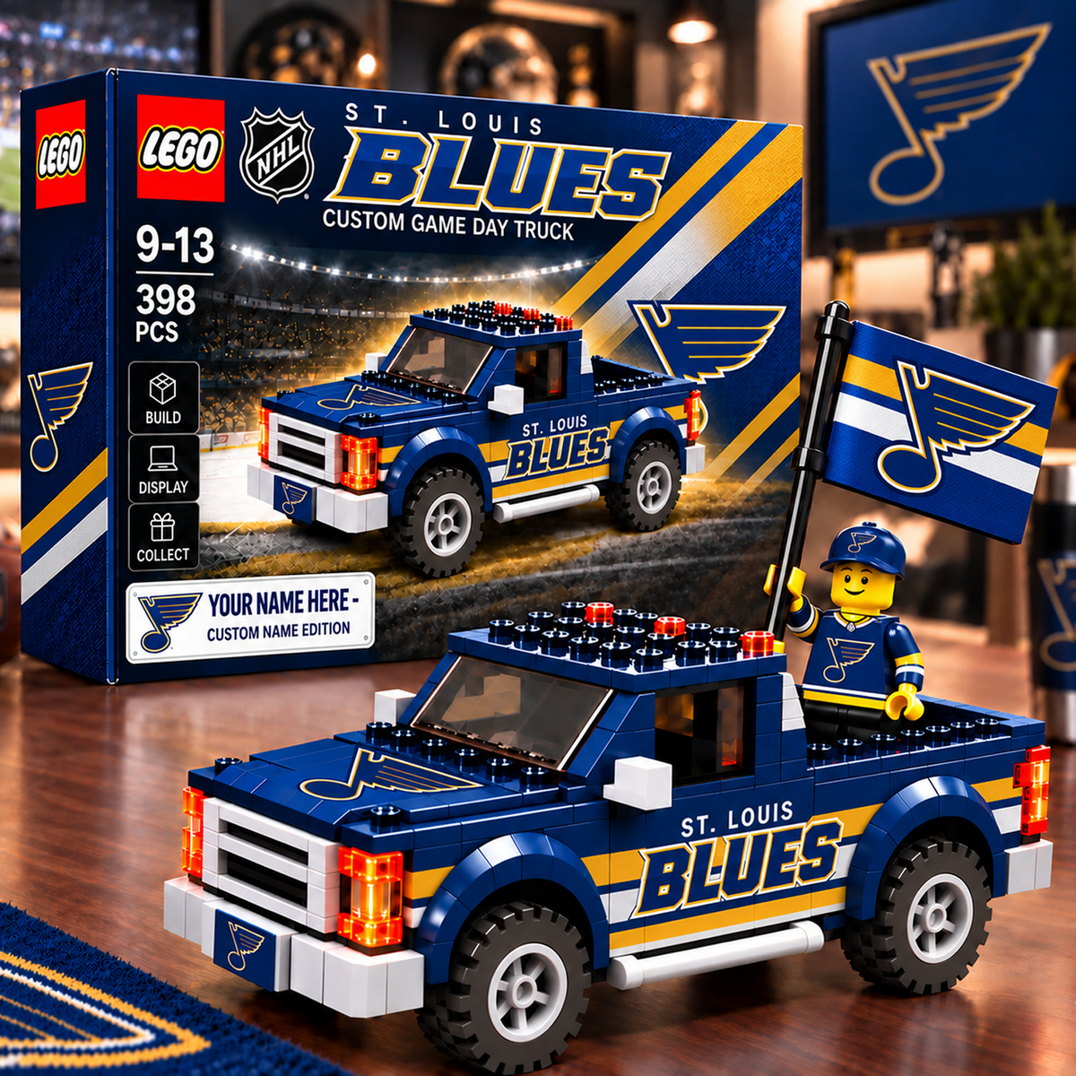 STL x NHL Building Blocks Truck Toy Set V2