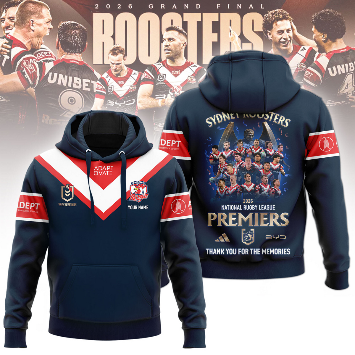 SYD x NRL 2026 Premiers 3D Shirt V9
