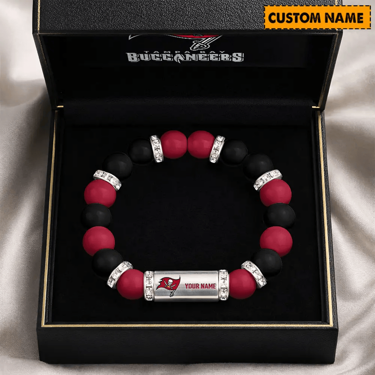 TB x NFL Custom Name Handcrafted Lucky Energy Bracelet Gift For Fans