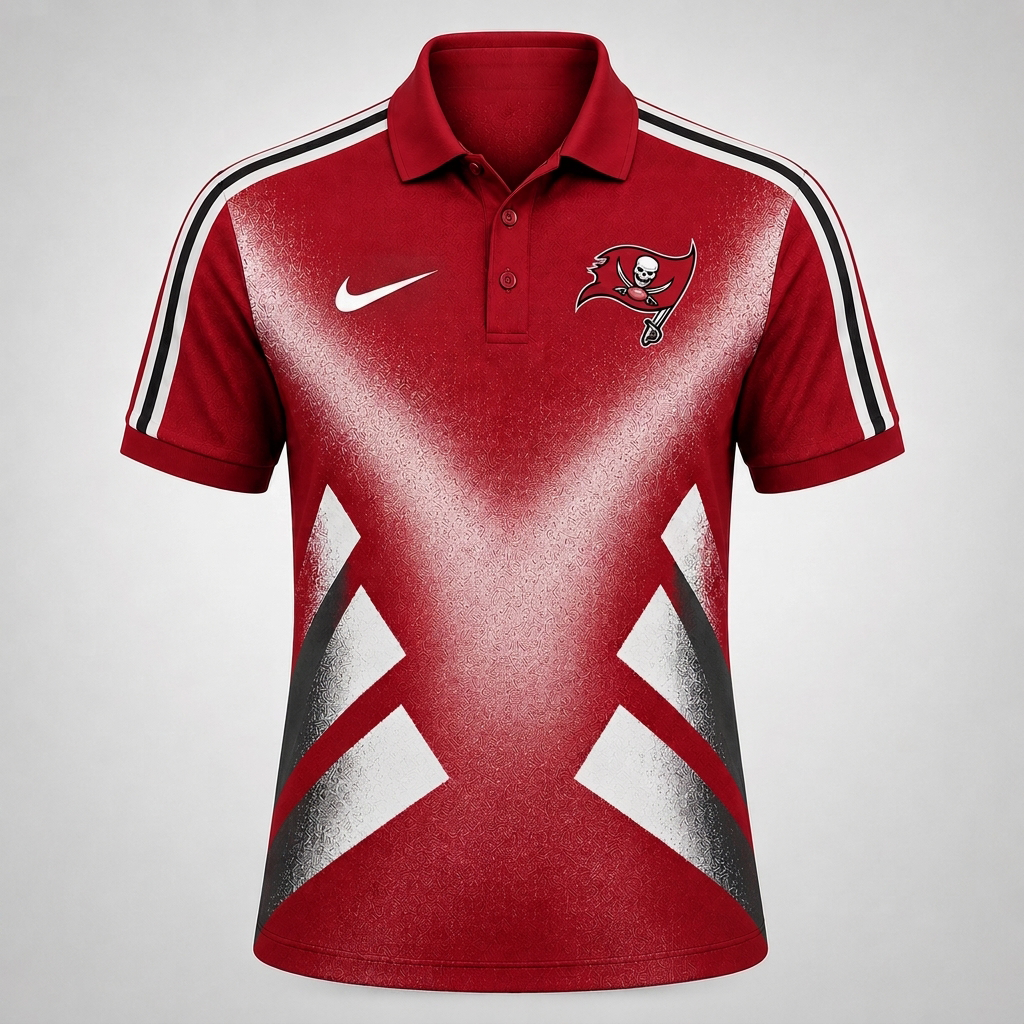 TBB x Premium NFL Sports Fan Geometric Pattern Polo Shirt