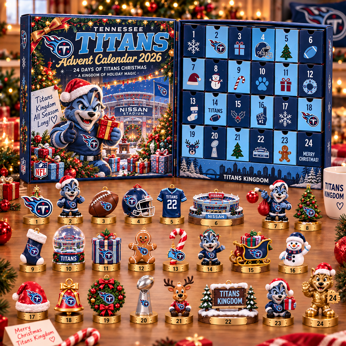 TEN x NFL Christmas Advent Calendar 2026 – 24 Days of NFL Mascot & Holiday Collectibles