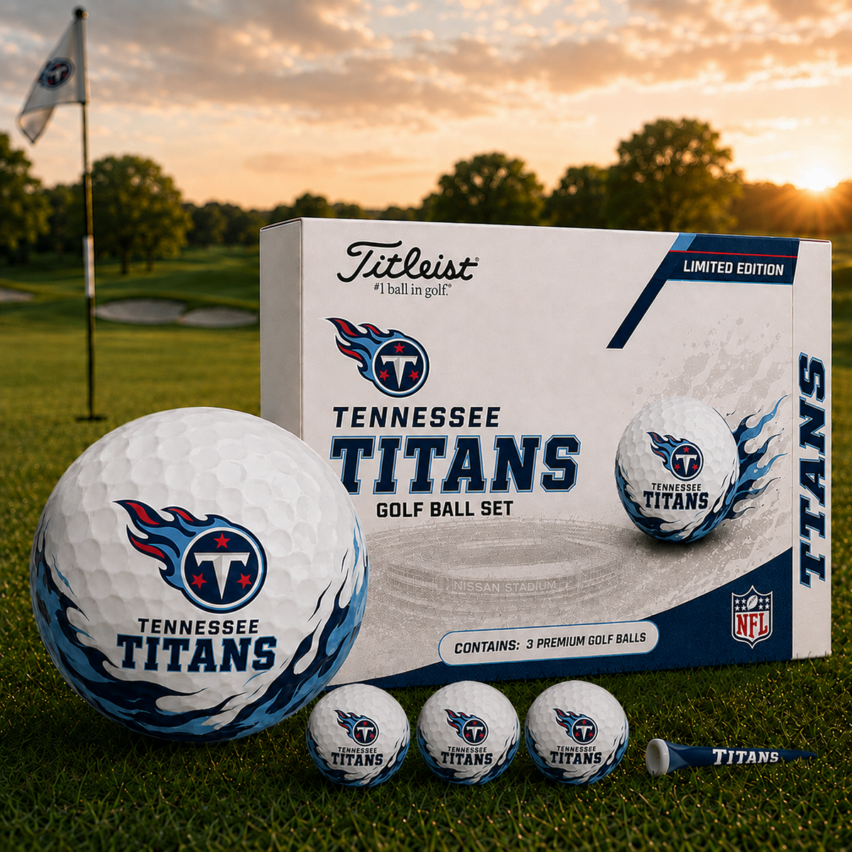 TEN x NFL Inspired Golf Ball Set – 3 Premium Golf Balls