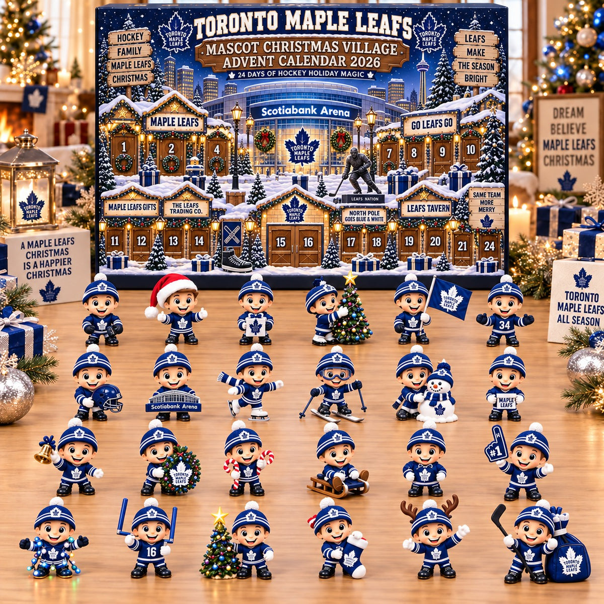 TML x NHL Mascot Christmas Village Advent Calendar Blink Box